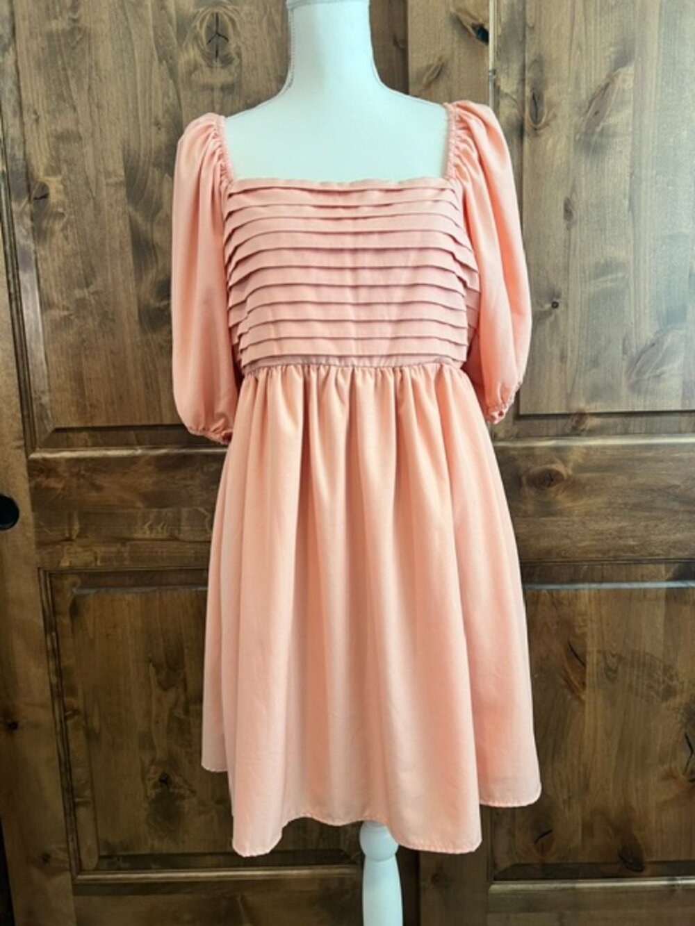Smocked Peach Dress